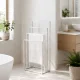 Modernhome Freestanding Towel Stand, 4 Tiers, White
