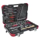 GEDORE red Socket and Tool Set 1/4\" + 1/2\", 100-Piece
