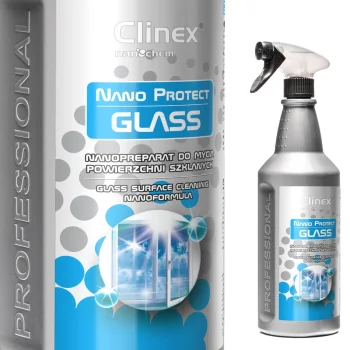 Nano-preparāts stikla, spoguļu tīrīšanai, bez svītrām, kristāla spīdums CLINEX Nano Protect Glass 1L |...