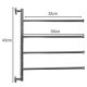 Silver Loft-Style Bathroom Towel Rack Ruhhy with 4 Rotating Arms