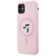 Чехол Karl Lagerfeld Silicone Karl&Choupette MagSafe для iPhone 11 6.1\", розовый