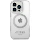 Чехол Guess Metal Outline MagSafe для iPhone 14 Pro - Серебристый