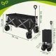 Складная садовая тележка Gardlov 150 л 200 кг пляжная тележка, черный
