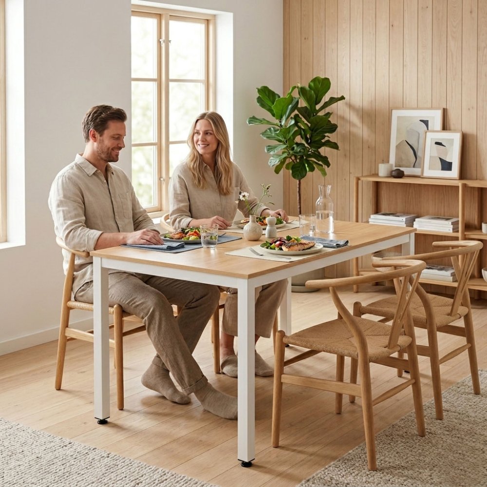 Ēdamgalds un datorgalds 120x60 cm ModernHome, gaišs ozols (0)