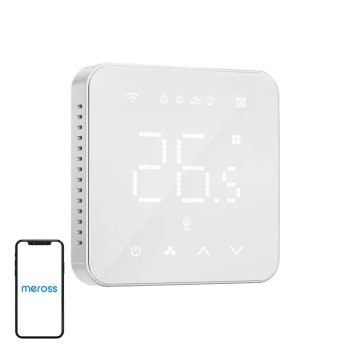 Meross MTS200BHK Viedais WiFi Termostats Ūdens Apkurei Balts