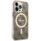 Guess iPhone 13 / 13 Pro Case 4G MagSafe, Brown