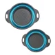 Saliekams silikona caurduris / Augļu un dārzeņu mazgāšanas grozs, 2 gab., Zils | Foldable Silicone Colander