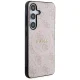 Guess 4G Collection Leather Metal Logo MagSafe vāciņš Samsung Galaxy S24, Rozā