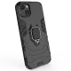 Bruņots telefona vāciņš Ring Armor priekš iPhone 14 Plus ar gredzenu, melns