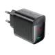 Сетевое зарядное устройство Acefast A106 GaN PD 45W USB-C USB-A, черное