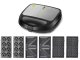 3-in-1 Sandwich Maker with Waffle and Donut Plates, 850W, Non-Stick, Black