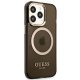 Guess Gold Outline Translucent MagSafe Case for iPhone 13 / 13 Pro - Black