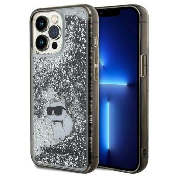 Чехол Karl Lagerfeld для iPhone 13 / 13 Pro Liquid Glitter Choupette, прозрачный