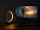 LED galda un nakts lampa gredzena formā ar spilgtuma regulēšanu, 23.5cm, melna