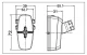 Aizmugurējais velolukturis LED, 2xAAA, IPX5