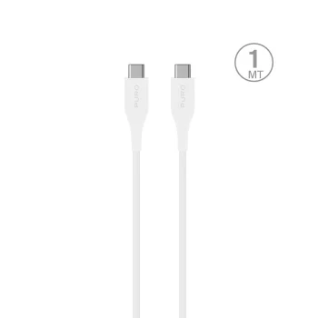 Puro Plain USB-C to USB-C Power Delivery Cable 2m - White