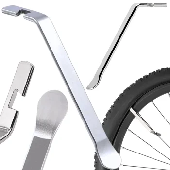 Tērauda velosipēda riepu montāžas svira ar āķi spieķiem