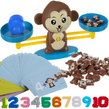 Izglītojoša Spēle Pērtiķis - Līdzsvara Skala | Educational Game Monkey Balance Scale