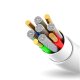 Dudao USB / Apple Iphone Lightning Data Charging Cable, 3A 1m, White | Ātrās Uzlādes Lādētājvads Datu Pārraides...