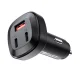 Acefast 66W auto lādētājs ar 2x USB-C un 1x USB portu, melns