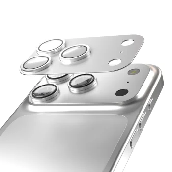 Etteri kameras aizsargstikls iPhone 17 Pro Max, sudraba