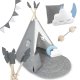 Nukido Nk-406 bērnu telts Tipi, pelēka