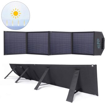 Choetech SC009-V2 salokāms saules lādētājs 100W USB-C / 2x USB-A PD QC - melns