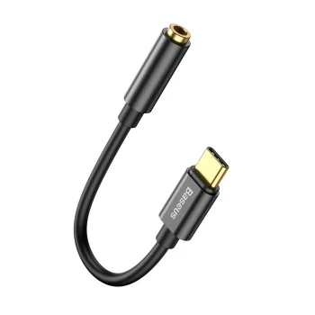 Baseus USB-C на 3,5 мм AUX MiniJack Кабель-Переходник, Черный | Baseus USB-C to 3.5 mm Female...