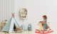 Koka Šūpuļzirgs Šūpuļzirdziņš ar Atzveltni | Wooden Rocking Horse with Backrest