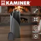 Набор каминных принадлежностей 4в1 Kaminer 25970 с подставкой, серый