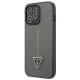 Guess Saffiano Triangle Logo vāciņš iPhone 14 Pro, sudraba