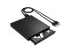 Ārējais USB CD/DVD diskdzinis un rakstītājs, melns