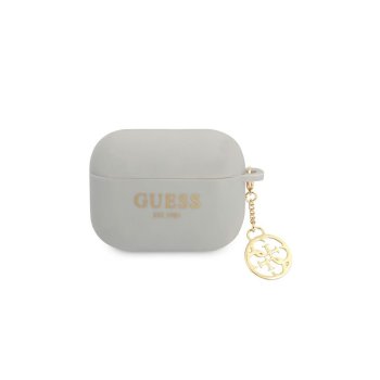 Guess GUAPLSC4EG AirPods Pro cover grey/grey Silicone Charm 4G Collection