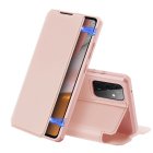 Samsung Galaxy A72 (SM-A725F/DS) DUX DUCIS Skin X Auto-absorbed Leather Cell Phone Case Cover, Pink | Telefona Vāciņš Maciņš Apvalks Grāmatiņa