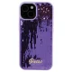 Guess iPhone 15 vāciņš Sequin Script Metal, violets