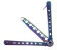 Butterfly Stainless Steel Training Balisong Practice Tool Tactical Folding Knife, Rainbow
