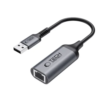 Tech-Protect UltraBoost USB-A 3.0 uz Ethernet RJ45 1000Mbps pāreja, melna