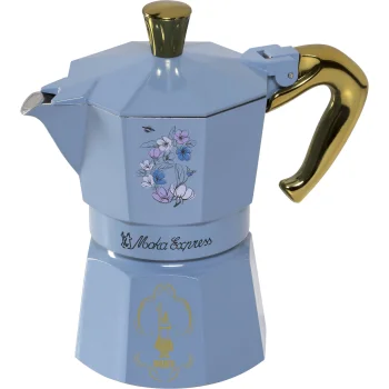 Гейзерная кофеварка Bialetti Moka Express Bridgerton на 3 чашки, синяя