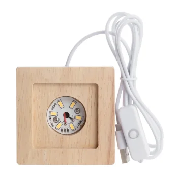 xTool koka LED pamatne taisnstūra K9 kubam, 8 × 5 cm, USB