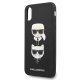 Karl Lagerfeld Saffiano Karl&Choupette Head vāciņš iPhone X/XS Black
