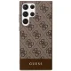 Samsung Galaxy S23 Ultra (SM-S918) Guess 4G Stripe Collection Case Cover (GUHCS23LG4GLBR), Brown | Telefona Maciņš...