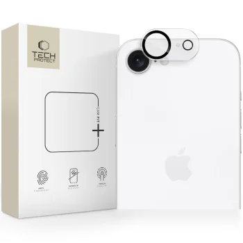 Tech-Protect Cam Fit+ kameras aizsargstikls iPhone 16e / 17e, caurspīdīgs