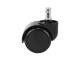 Biroja Krēslu Rezerves Gumijoti Riteņi 5 gab., Melni | Office Chair Replacement Rubber Wheels