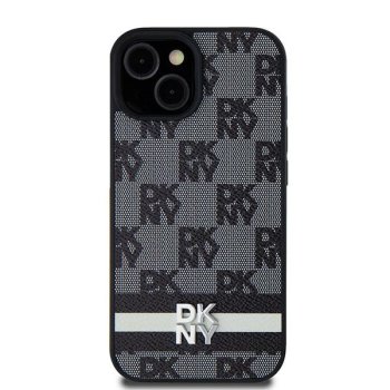 Чехол DKNY для Samsung Galaxy S24 Ultra Leather Checkered Mono Pattern, черный