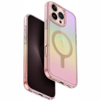 Uniq iPhone 16 Pro Max Case Iridescia Magclick Charging, Pink