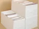 Clothes and Underwear Drawer Organizer, 9 Compartments, White