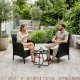 2-Piece Garden Armchair Set with Cushions MultiGarden, Black