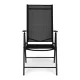 Steel Folding Garden Chair with Adjustable Backrest MultiGarden, Black
