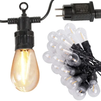 Садовая гирлянда 20 LED ламп, 20м, теплый белый