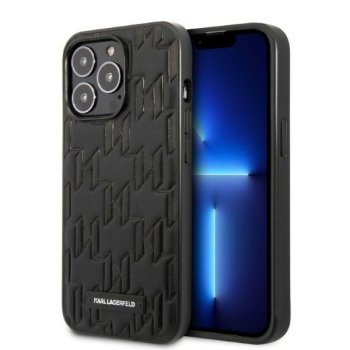 Karl Lagerfeld Monogram Plaque vāciņš iPhone 13 Pro Max - Black